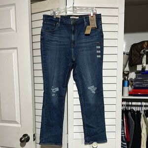 Levi’s Women’s 724 High Rise Slim Straight Blue Jeans size 18 waist 34